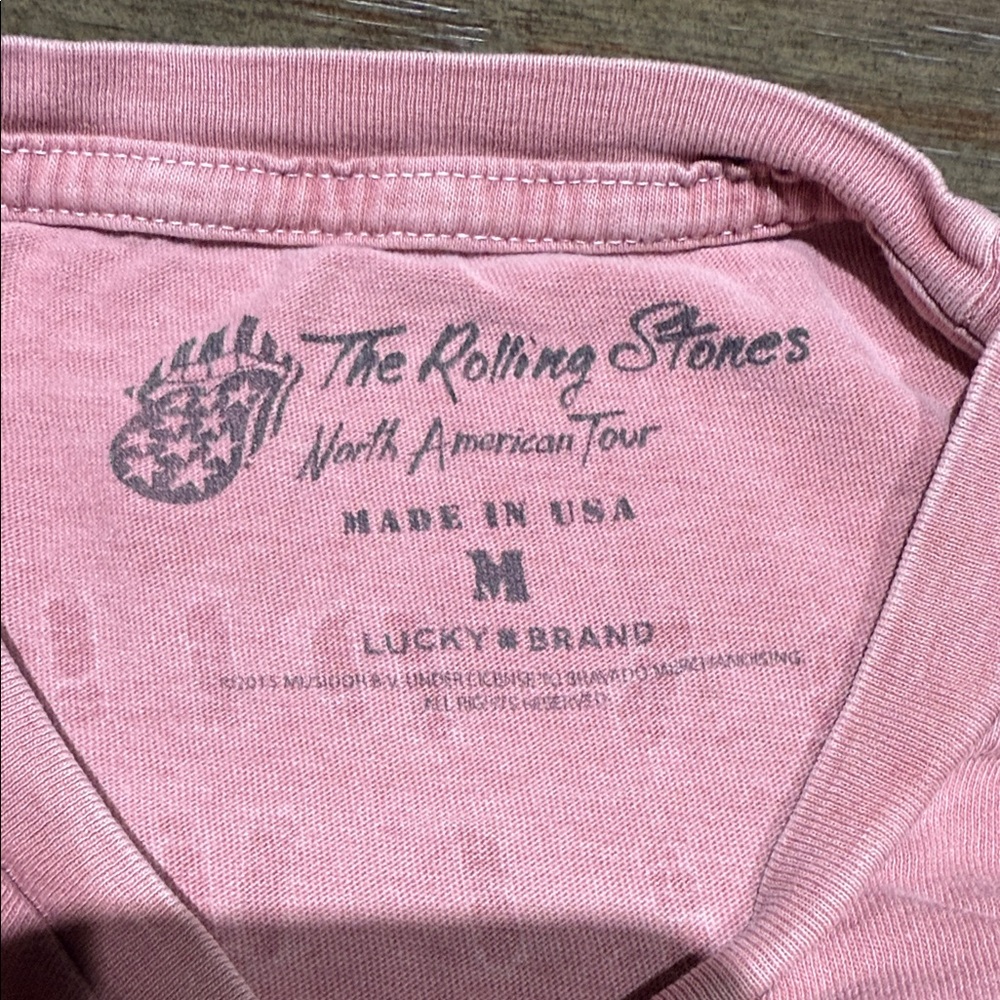 Lucky Brand Pink Rolling Stones Tee - Picture 3 of 3